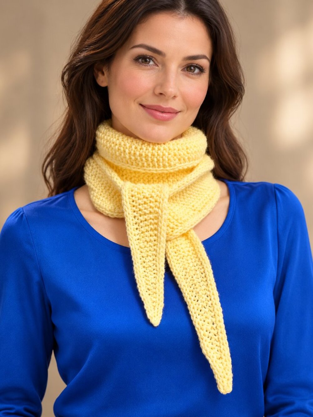 Basic Knitted Scarf Sophie Scarf Neck Warmer Tie Handmade Small Luxurious